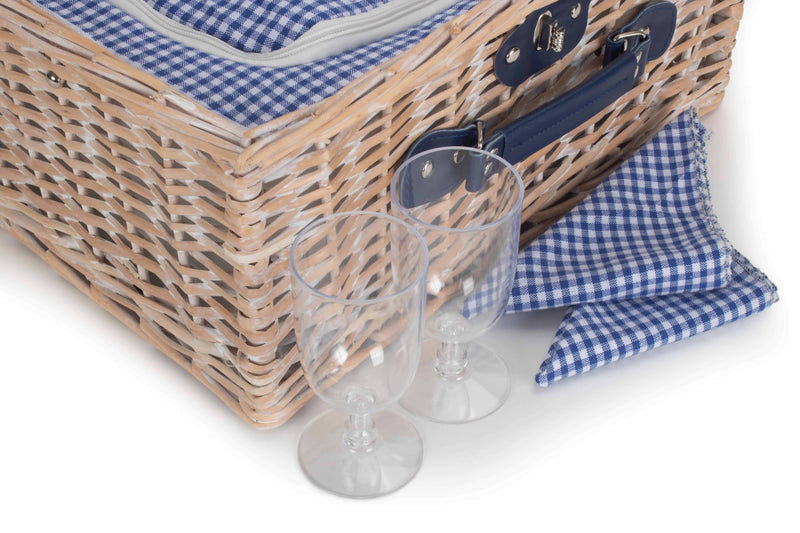 Gingham 2 Person Fitted Hamper Blue Item Detail