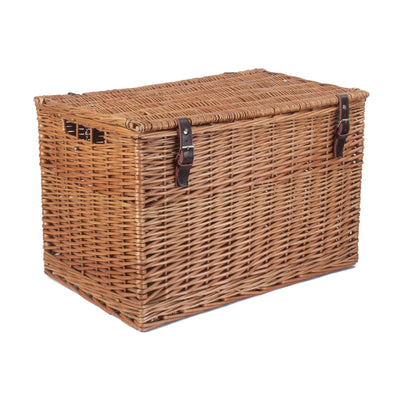 24" Light Steamed Chest Hamper Front Side