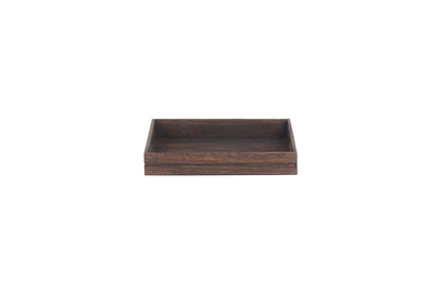 Dark Wooden Tray Side View