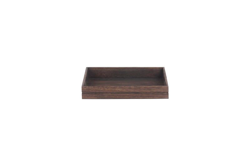 Dark Wooden Tray Side View