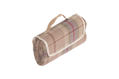 Lavender Tartan Picnic Rug Side