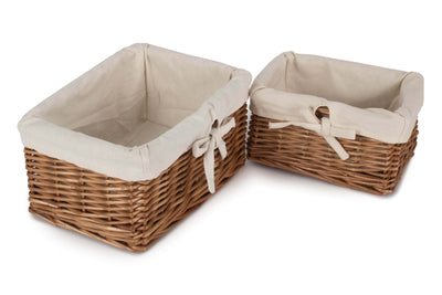 Autumn Double Steamed Willow Tray With Lining Set 2 Side