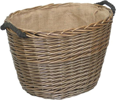 Oval Wicker Log Basket