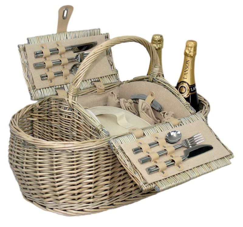 Fitted Wicker Boat Hamper Large Open