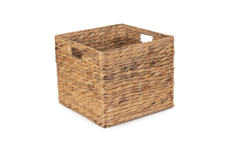 Water Hyacinth Square Storage Basket Front Side