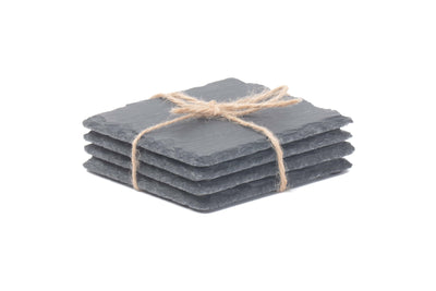 Square Slate Coaster Set 4