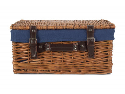 16" Double Steamed Hamper with Navy Blue Lining