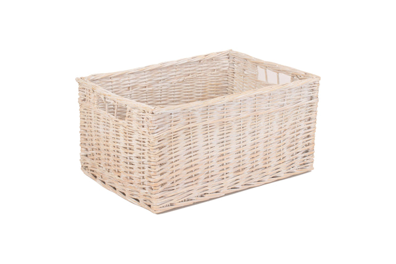 White Wash Storage Basket