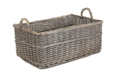 Shallow Antique Wash Storage Basket