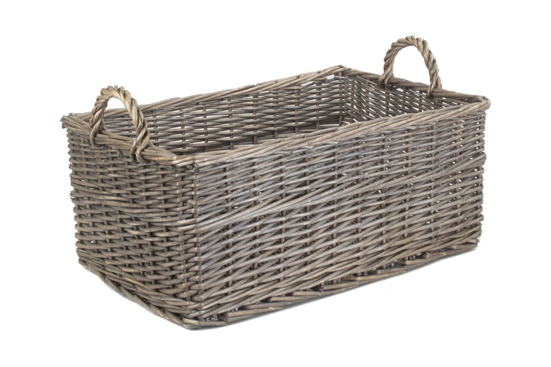 Shallow Antique Wash Storage Basket