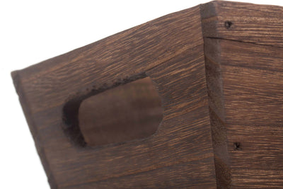 Dark Wooden Packing Trough Handle Detail