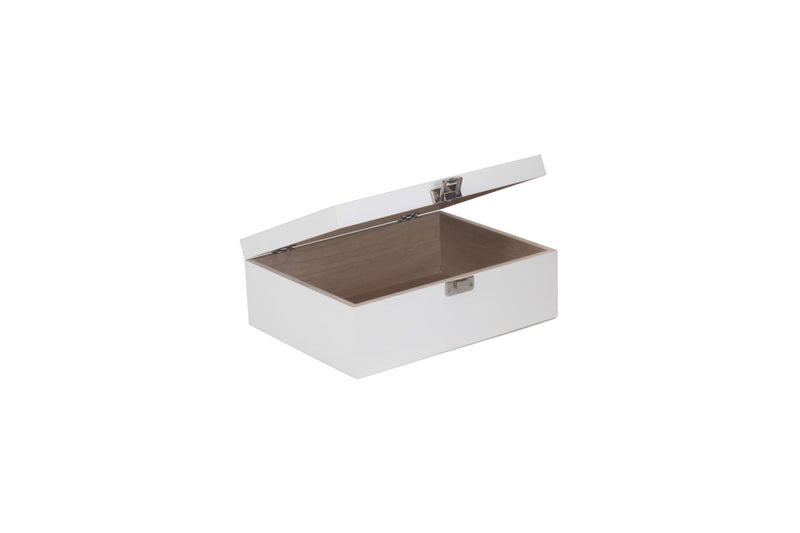 12" White Wooden Box Front