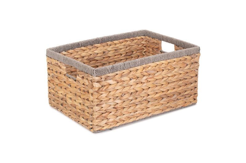 Handmade storage baskets made of water hyacinth