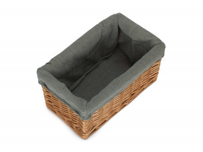 Double Steamed Storage Basket with Grey Sage Lining