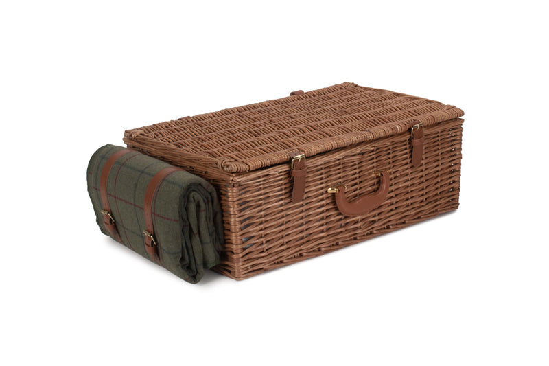 Green Fitted Tweed Hamper Large Front