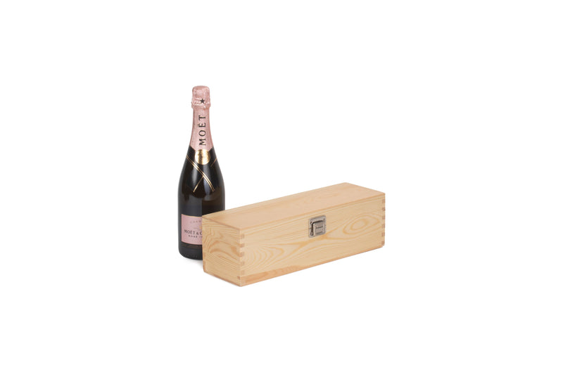 Bottle Clear Varnish Wooden Box Champagne Bottle Single Idea