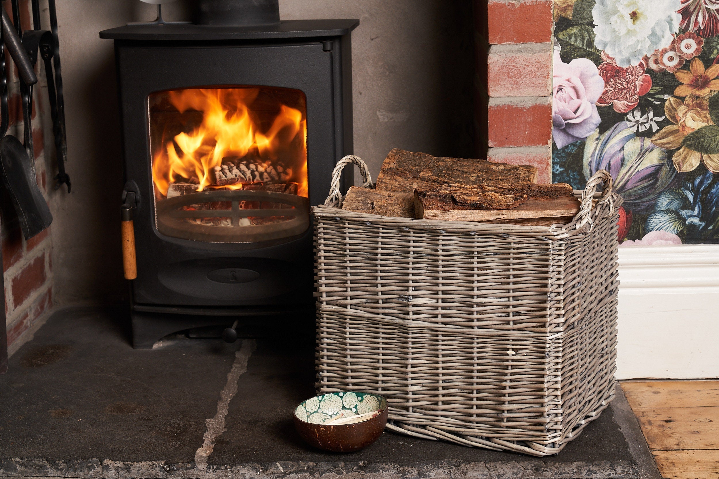 Rectangle Log Rectangular Log Basket | Log & Kindling Baskets | Northern Willow
