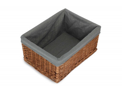 Double Steamed Storage Basket with Grey Sage Lining