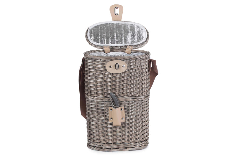 2 Bottle Chilled Carry Basket Open Direct Front
