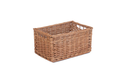 Double Steamed Wicker Storage Baskets With Rose Lining