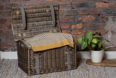 Antique Wash Domed Storage Hamper