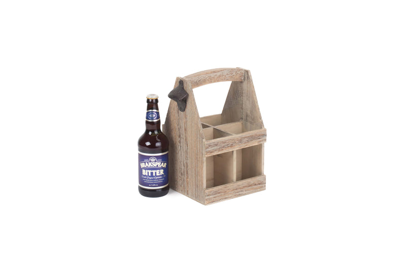 Oak Effect Bottle Carrier With Opener Example 2