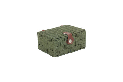 Paper Rope Hamper Green