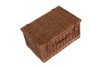 Classic Fitted Wicker Picnic Hamper Large Closed Top