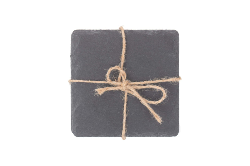 Square Slate Coaster Set 4