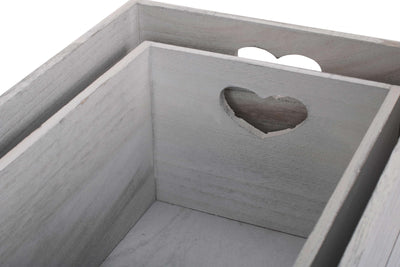 Vintage Heart Cut-Out Crate Interior of Set