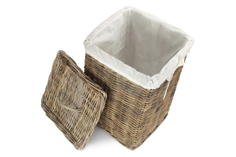 Square Rattan Laundry Hamper Basket