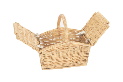 Small Double Lidded Hamper Classic Open