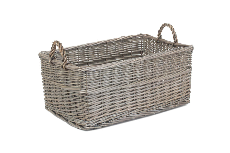 Shallow Antique Wash Storage Basket