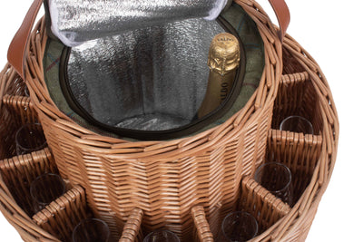 Green Tweed Chilled Garden Party Basket