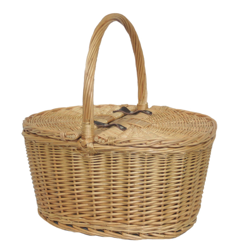 Buff Oval Picnic Basket