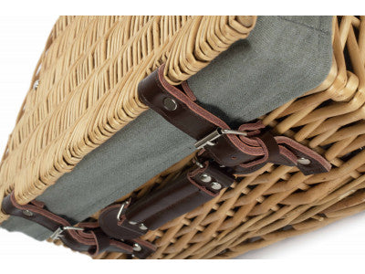 16" Buff Hamper with Grey Sage Lining