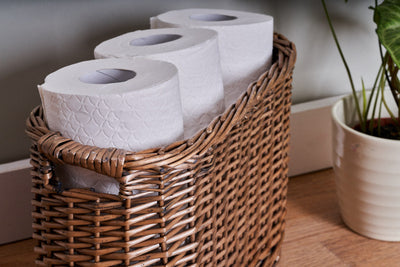 Oval Toilet Roll Holder Basket