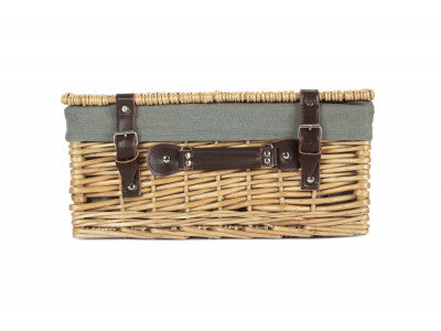 16" Buff Hamper with Grey Sage Lining