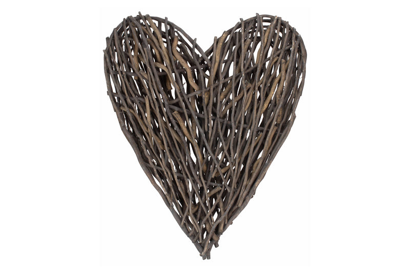 Large Rustic Willow Heart