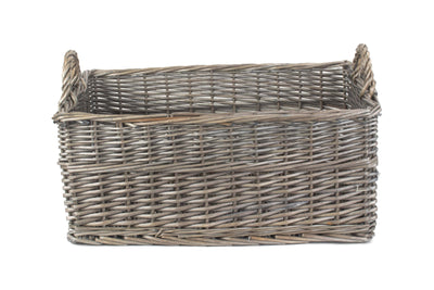 Shallow Antique Wash Storage Basket