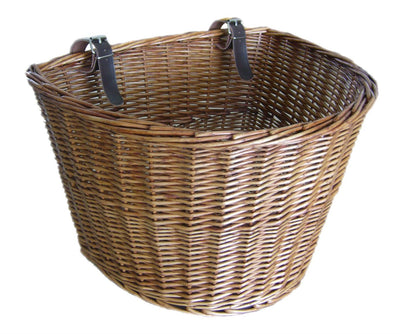 Wicker Bicycle Basket Side View