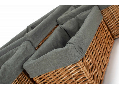 Double Steamed Storage Basket with Grey Sage Lining