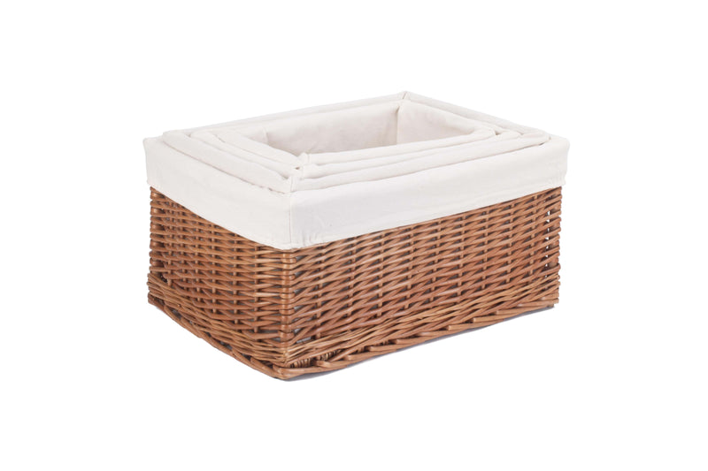 Lined Wicker Basket