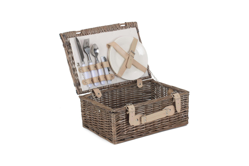 14" Fitted Wicker Picnic Hamper Unlined