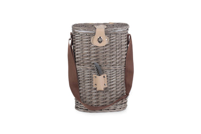 2 Bottle Chilled Carry Basket Direct Front Canvas