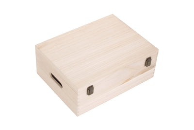 14" Wooden Box Unvarnished Closed