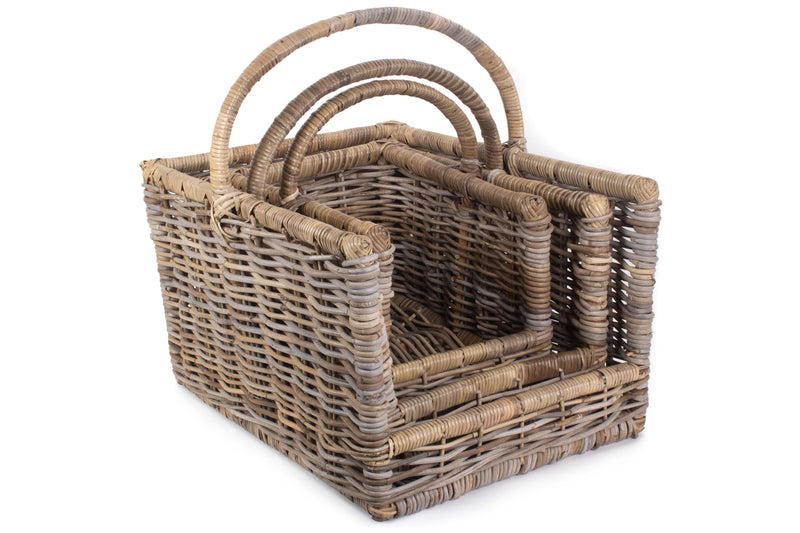 Rattan Open Ended Log Basket