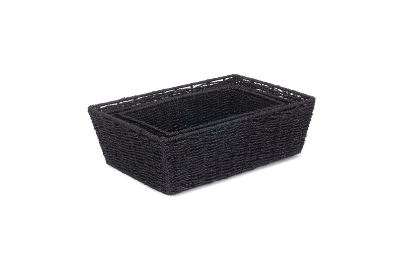 Black Paper Rope Tray