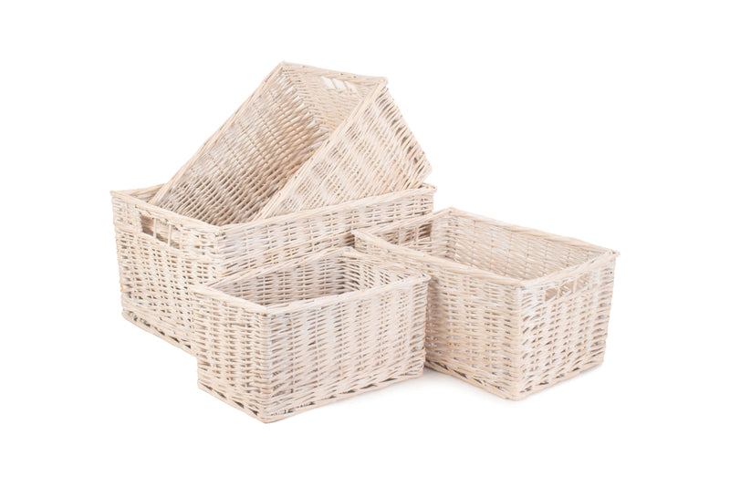 White Wash Storage Basket