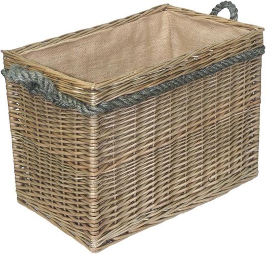 Rectangular Rope Handled Storage Basket